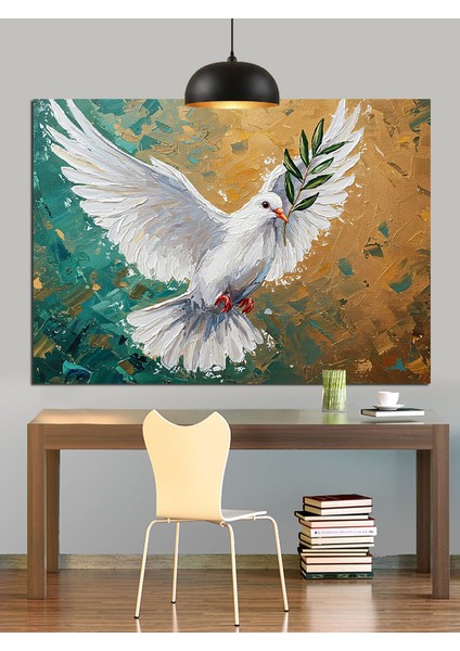 Zeytin Dalı Güvercin Dekoratif Kanvas - Mdf Ahşap Tablo modelleri