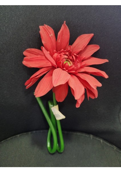 Kırmızı Gerbera Yapay Çiçek Tek Dal 25 Inç Realistik Dekoratif Çiçek Ev Ofis Vazolu Süsleme
