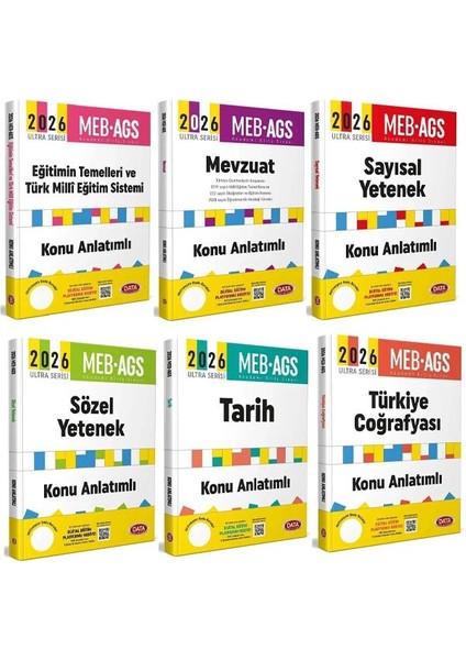 Data 2026 Meb-Ags Tüm Dersler Konu Anlatımlı Ultra Serisi 6 Lı Set
