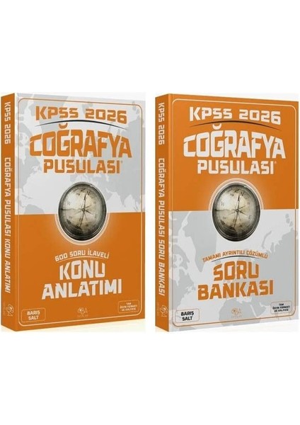 Cba 2026 Kpss Coğrafya Pusulası Konu Anlatımı + Soru Bankası 2 Li Set