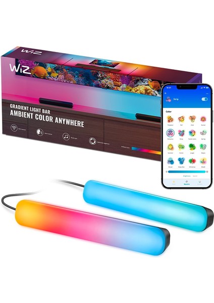 2'li Gradient Işık Barı - Siyah (30 Cm)