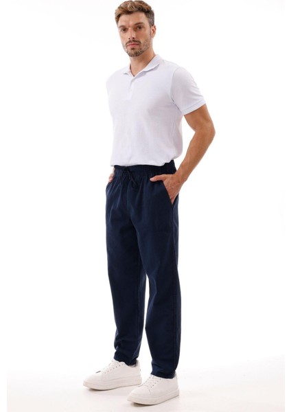 Erkek Keten Bol Kesim Pantolon