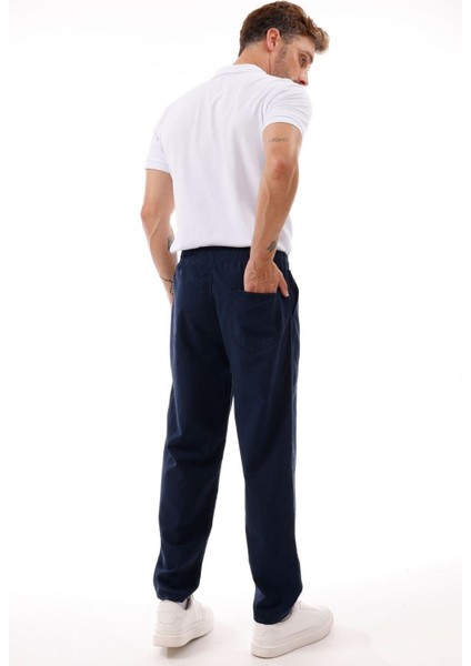 Erkek Keten Bol Kesim Pantolon