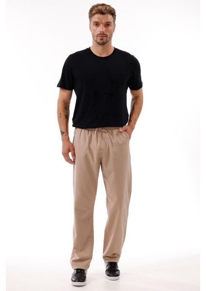 Erkek Keten Bol Kesim Pantolon fırsatları
