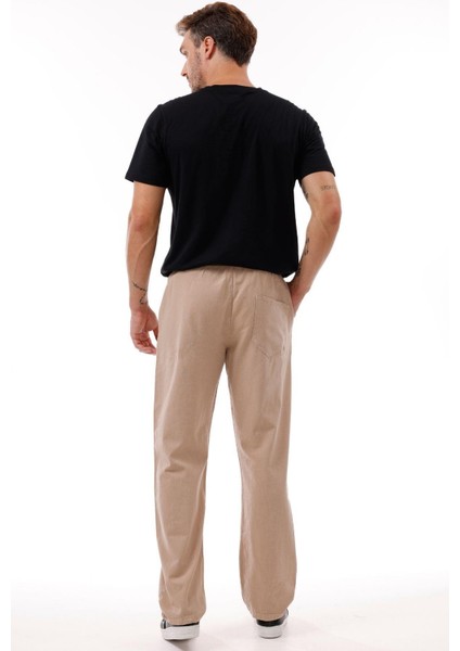 Erkek Keten Bol Kesim Pantolon