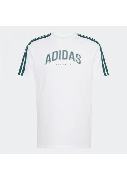 Adidas Codes Collegiate Linear Graphic Erkek Beyaz Tişört - JJ3868 modelleri