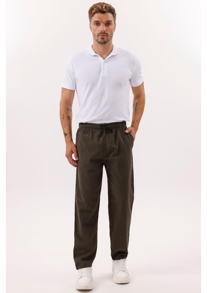 Erkek Keten Bol Kesim Pantolon fırsatları