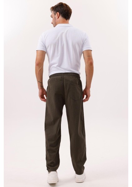 Erkek Keten Bol Kesim Pantolon