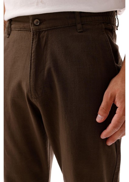 Erkek Keten Pantolon – Nefes Alabilir, Rahat Kesim Günlük Giyim -Geniş Beden Aralığı-