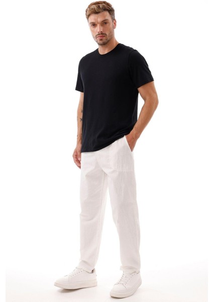 Erkek Keten Bol Kesim Pantolon