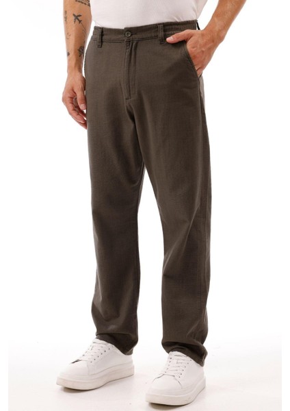 Erkek Keten Pantolon – Nefes Alabilir, Rahat Kesim Günlük Giyim -Geniş Beden Aralığı-