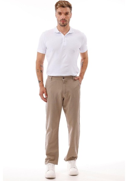 Erkek Keten Pantolon – Nefes Alabilir, Rahat Kesim Günlük Giyim -Geniş Beden Aralığı-