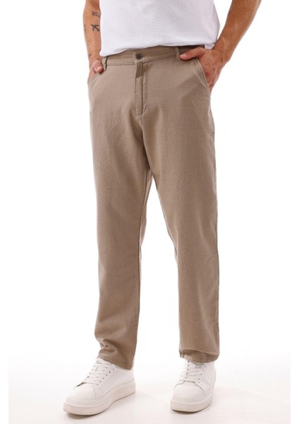 Erkek Keten Pantolon – Nefes Alabilir, Rahat Kesim Günlük Giyim -Geniş Beden Aralığı-