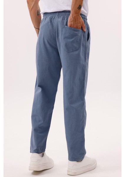 Erkek Keten Bol Kesim Pantolon