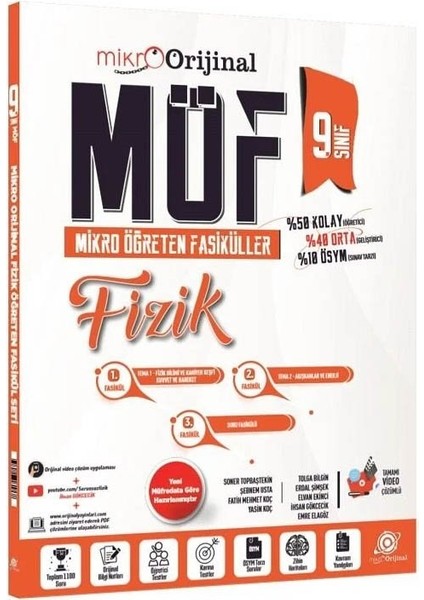 Orijinal 2026 9. Sınıf Fizik Möf Mikro Öğreten Fasiküller