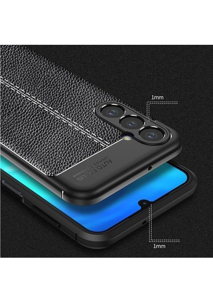 Samsung Galaxy A17 5g Kılıf Kamera Korumalı Deri Görünümlü Dikiş Desenli Iz Yapmaz Mat Yumuşak Silikon indirimleri