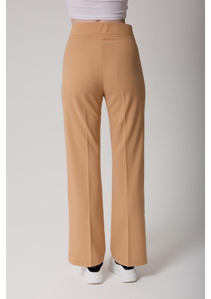 Kadın Yüksek Bel Toparlayıcı Ispanyol Paça Palazzo Pantolon