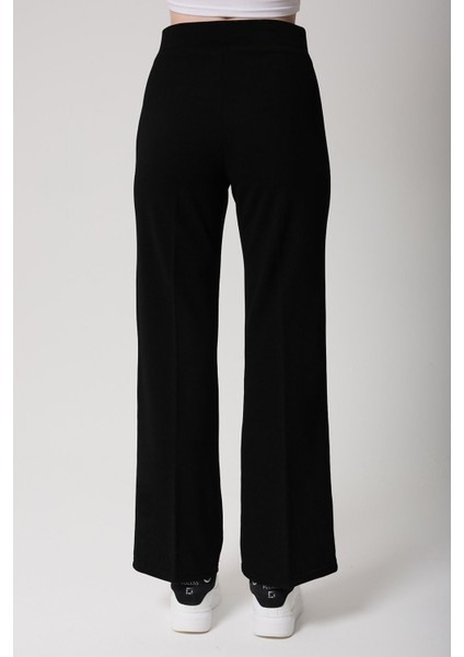 Kadın Yüksek Bel Toparlayıcı Ispanyol Paça Palazzo Pantolon