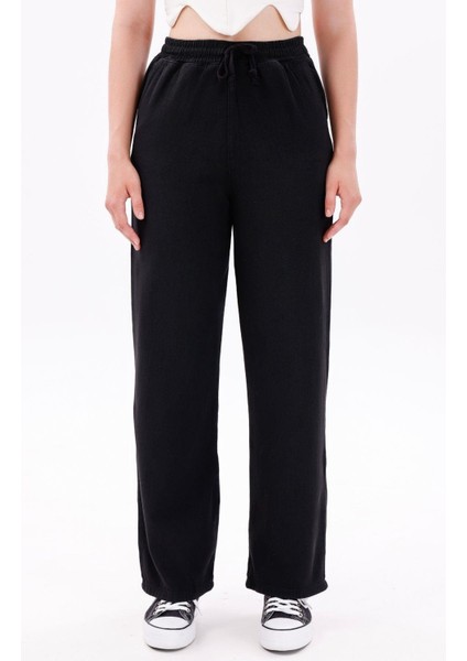 Kadın Yüksek Bel Gabardin-Keten Dokulu Pantolon – Nefes Alabilir Kumaş, 4 Mevsim