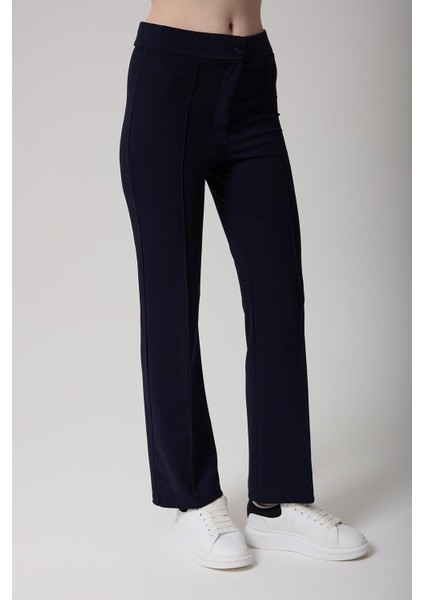 Kadın Yüksek Bel Toparlayıcı Ispanyol Paça Palazzo Pantolon