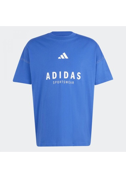 Adidas All Szn Graphic Erkek Mavi Tişört - JJ3661 modelleri