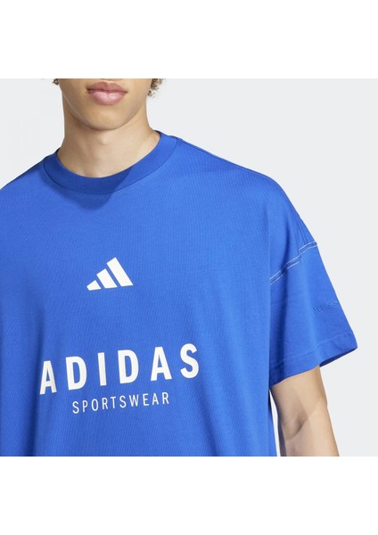 Adidas All Szn Graphic Erkek Mavi Tişört - JJ3661 indirimleri