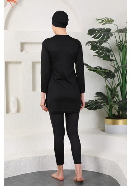 Tam Kapalı Tesettür Mayo Siyah