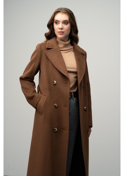 Punto Detaylı Kruvaze Exclusive Kaban Tütün 3055