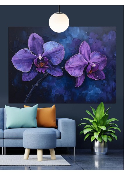 Mor Orkide Tablo Dekoratif Kanvas - Mdf Ahşap Tablo fiyatları