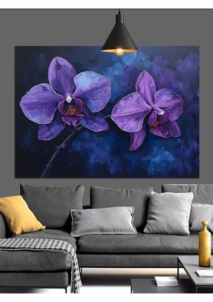 Mor Orkide Tablo Dekoratif Kanvas - Mdf Ahşap Tablo fırsatları