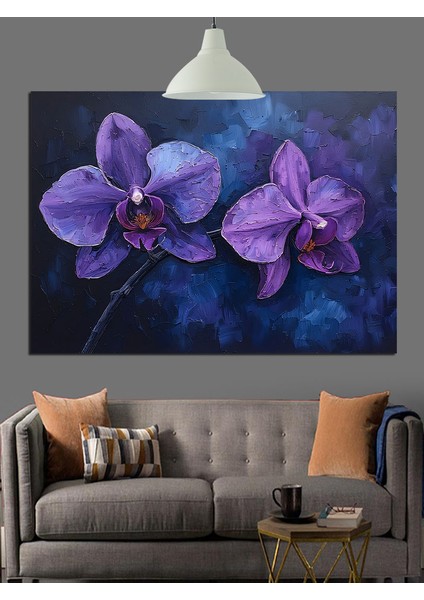 Mor Orkide Tablo Dekoratif Kanvas - Mdf Ahşap Tablo indirimleri