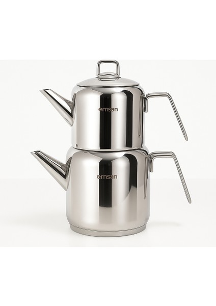 Karla Çelik Çaydanlık Takımı – 18/10 Paslanmaz Çelik, Ergonomik Saplı, Şık Tasarım fiyatları