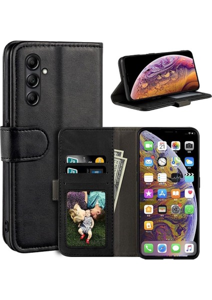 Samsung Galaxy A17 5g Kılıf 360 Tam Kaplar Deri Dokulu Kapaklı Cüzdan Standlı Kartvizitli Kopçalı Kapak