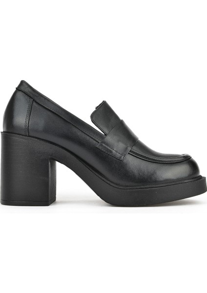 , Kadın Hakiki Deri Ayakkabı 1531050Z25101100Y Siyah fırsatları