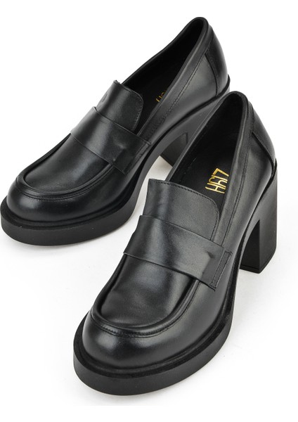 , Kadın Hakiki Deri Ayakkabı 1531050Z25101100Y Siyah