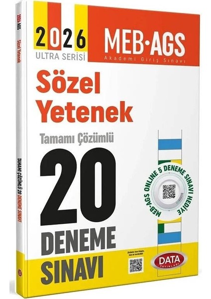Data 2026 Meb-Ags Sözel Yetenek 20 Deneme Çözümlü Ultra Serisi