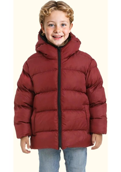Spor Erkek Çocuk Polarlı Kapüşonlu Su Geçirmez Rüzgara Dayanıklı Cepli Mont