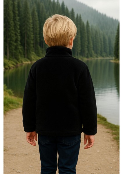 Spor Erkek Çocuk Peluş Cepli Fermuarlı Welsoft Mont