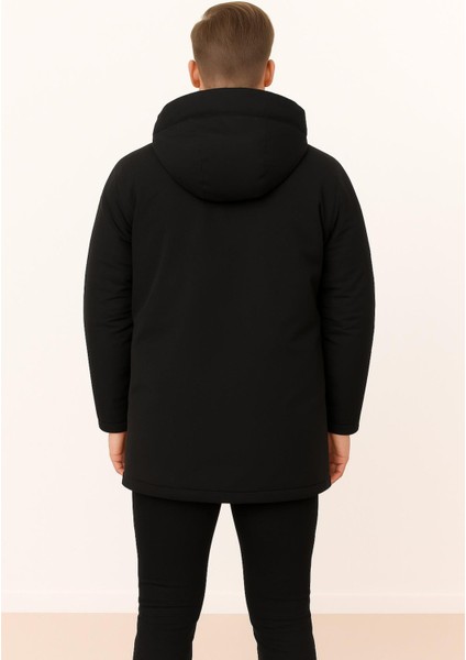 Spor Erkek Polarlı Su ve Rüzgar Geçirmez Kapüşonlu Mont & Kaban & Parka