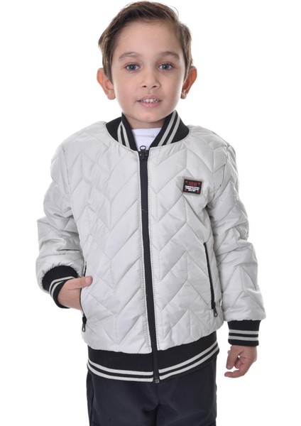 Spor Erkek Spor Çocuk Kolej Yaka Astarlı Su ve Rüzgar Geçirmez Fermuarlı Cep Mont Ceket