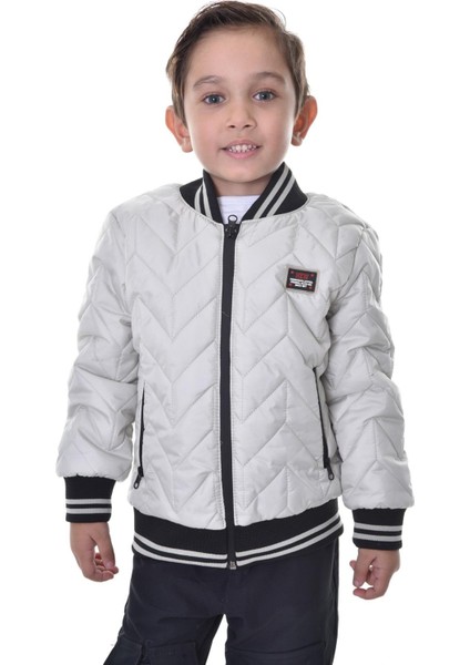 Spor Erkek Spor Çocuk Kolej Yaka Astarlı Su ve Rüzgar Geçirmez Fermuarlı Cep Mont Ceket