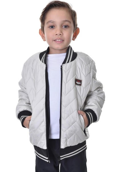 Spor Erkek Spor Çocuk Kolej Yaka Astarlı Su ve Rüzgar Geçirmez Fermuarlı Cep Mont Ceket