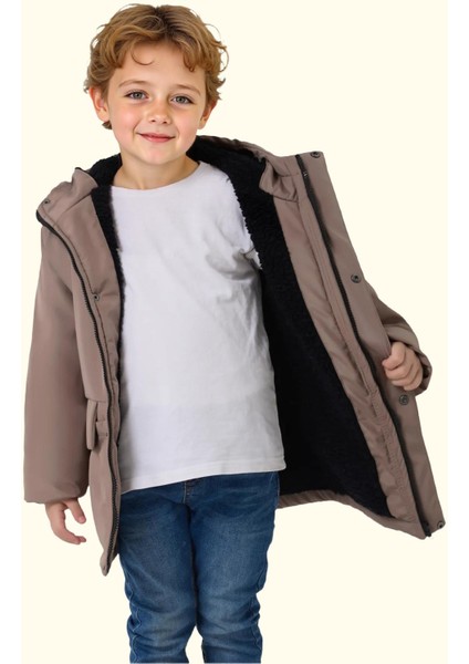 Spor Erkek Çocuk Kürklü Su Ve Rüzgar Geçirmez Kapüşonlu 3 Cep Mont & Kaban & Parka indirimleri