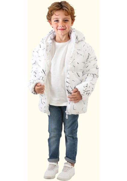 Spor Erkek Çocuk Çıkabilir Kapüşonlu Su ve Rüzgar Geçirmez Cepli Mont & Kaban & Parka