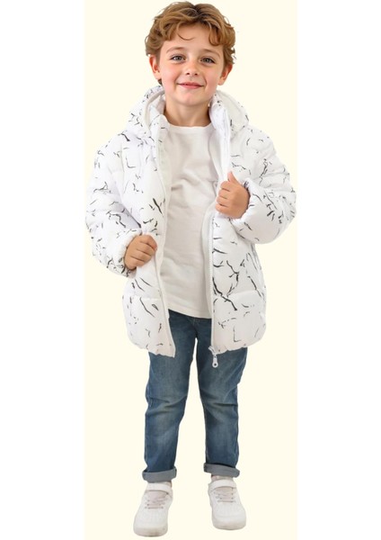 Spor Erkek Çocuk Çıkabilir Kapüşonlu Su ve Rüzgar Geçirmez Cepli Mont & Kaban & Parka