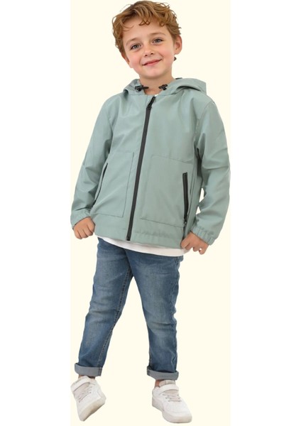Spor Erkek Çocuk Mürdüm Içi Astarlı Su ve Rüzgar Geçirmez Kapüşonlu Çift Fermuarlı Cepli Yağmurluk indirimleri
