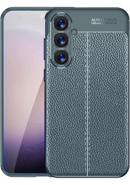 Samsung Galaxy A17 5g Kılıf Kamera Korumalı Deri Görünümlü Dikiş Desenli Iz Yapmaz Mat Yumuşak Silikon