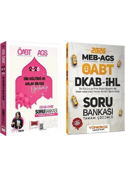 Yargı + Yönerge 2026 Öabt Meb-Ags Dhbt Din Kültürü ve Ahlak Bilgisi Öğretmenliği Soru Bankası 2 Li Set