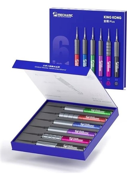 Kingkong Plus Renkli Yüksek Sertlikli Manyetik Hassas Tornavida Seti