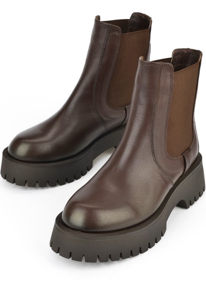 , Kadın Hakiki Deri Bot 15319Z66453 Kahve indirimleri